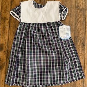Plaid bishop dress
